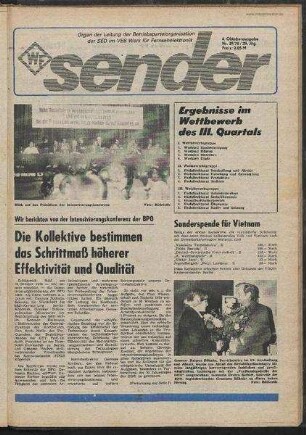 Betriebszeitung 'WF-Sender', Nr.39/1978 (4. Oktoberausgabe 1978)