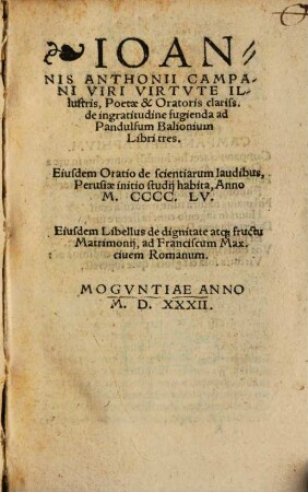 De Ingraditudine fugienda : libri III.