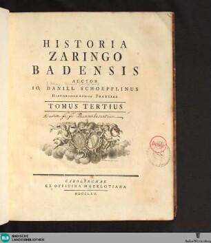 3: Historia Zaringo Badensis