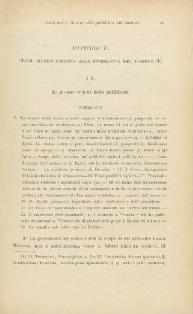 Capitolo II. Cenni storici intorno alla pubblicità del dominio (1)