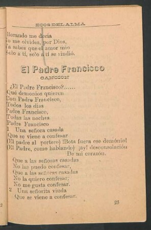 El padre Francisco : Canción