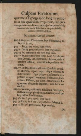 Culpam Erratorum, ...