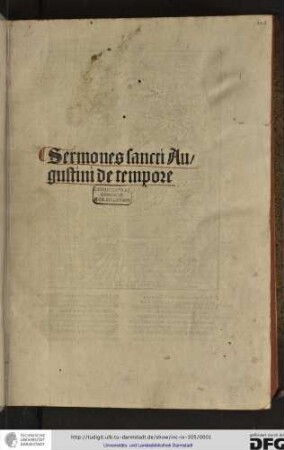 Sermones sancti Augustini de tempore.