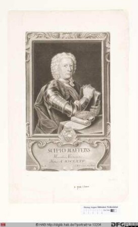 Bildnis Scipione Francesco marchese Maffei