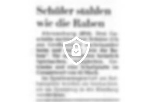 Schüler stahlen wie die Raben