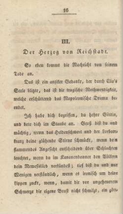 III. Der Herzog von Reichstadt