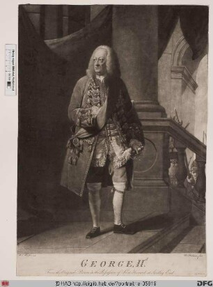 Bildnis Georg II. (August), König von Großbritannien u. Irland, Kurfürst von Hannover (reg. 1727-60)