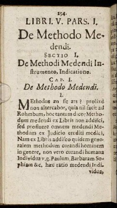 Pars. I. De Methodo Medendi.
