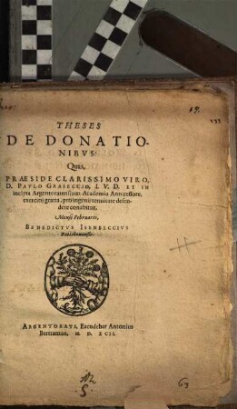 Theses de donationibus