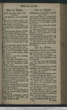 Der 92 Psalm