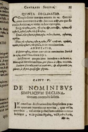 Caput VI. De Nominibus Simplicium Declinationum contrahi solitis.