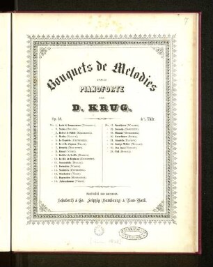 Bouquets de mélodies pour pianoforte : op. 38, No. 3