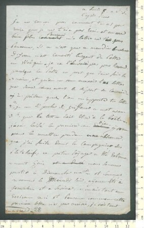 Brief von Charles de Chamisso an Adelbert von Chamisso