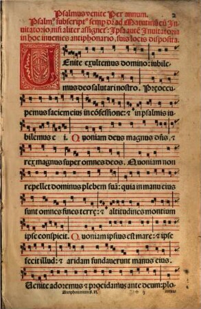 Antiphonarium Romanum : Ad ritum Breuiarij, ex decreto Sacrosancti Concilij Tridentini restituti ...