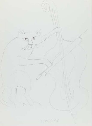 Katze spielt Cello I