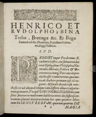 Henrico Et Rudolpho a Bina [...]
