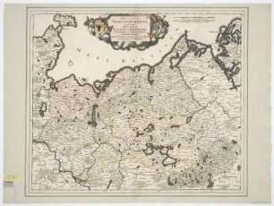 Karte von dem Herzogtum Mecklenburg, 1:380 000, Kupferstich, um 1700