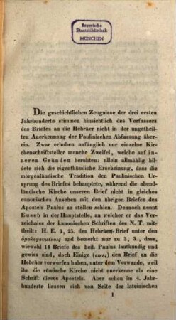Historische Zeugnisse der vier ersten Jahrhunderte über den Verfasser des Briefes an die Hebräer : eine historisch-kritische Untersuchung