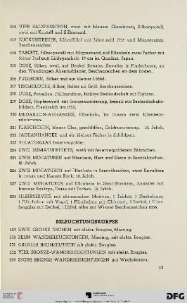 Beleuchtungskörper (Nr. 229-249)