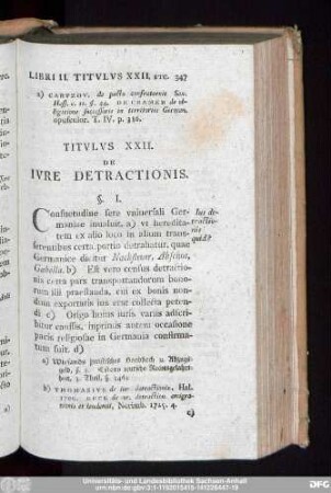 Titulus XXII. De Iure Detractionis.