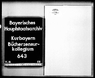 Zensur bzw. Druckerlaubnis für diverse Kalender (ohne Aktenzusammenhang)