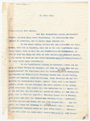 Brief an Max Bruch : 28.03.1913
