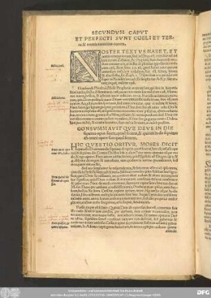 Secundum Caput Et Perfecti Sunt Coeli Et Terra & omnis exercitus eorum.