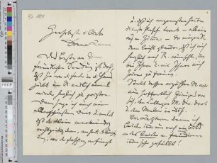 Brief an Laura von Beckerath