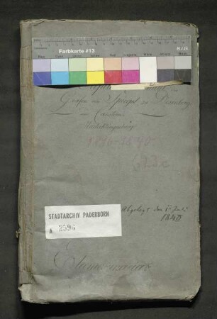 Kapitalschulden des Grafen von Spiegel zu Desenberg und Canstein zu Niederklingenburg