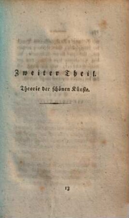Fr. Bouterwek's Aesthetik, 2. Theorie der schönen Künste