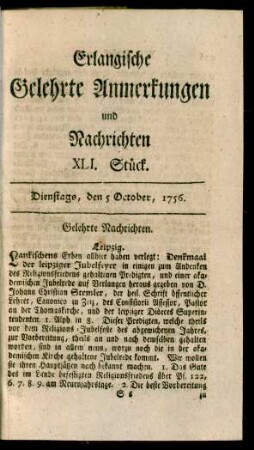 XLI. Stück