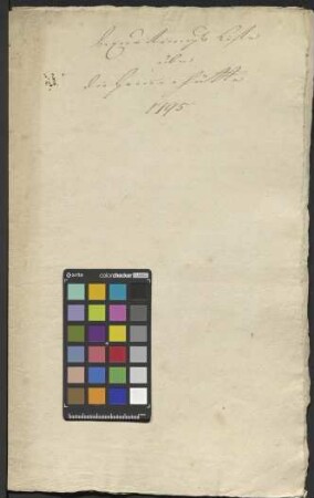 Einquartierungsliste über die Hammerhütte vom 27. März 1795