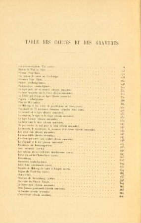 Table des cartes et des gravures