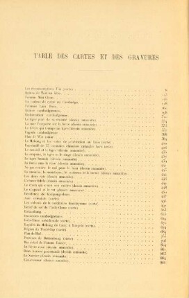 Table des cartes et des gravures