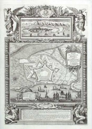 WHK 8 Reichs- und Französischer Krieg von 1688-1697 bis zum Frieden von Ryswick: Plan der Belagerung von Roses, 9. Juni 1693