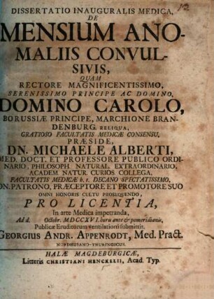Diss. inaug. med. de mensium anomaliis convulsivis