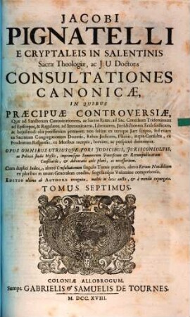 Consultationes Canonicae. 7