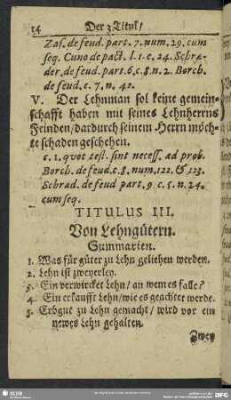 Titulus III. Von Lehngütern