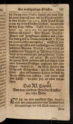 139-153, Das XI. Capitel. Von dem vierdten Priester-Teuffel/dem bösen Weibe.