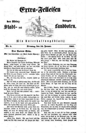 Extra-Felleisen : belletristische Beilage zum Würzburger Stadt- und Landboten, 1867 = Jg. 20