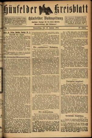 Ausgabe vom Donnerstag, den 10. Januar 1924.