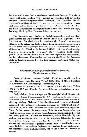 Nicolaisen, Dörte ; Spallek, Johannes :: Övelgönne-Neumühlen, (Arbeitshefte zur Denkmalpflege in Hamburg, 1) : Hamburg, Christians, 1975
