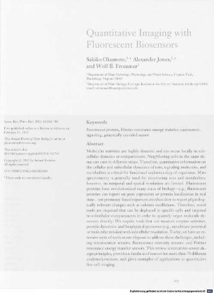Quantitative imaging with fluorescent biosensors