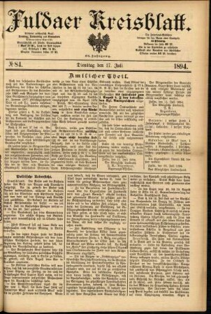 Ausgabe vom Dienstag, den 17. Juli 1894.