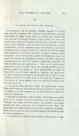 III. Un procès politique sous l'empire