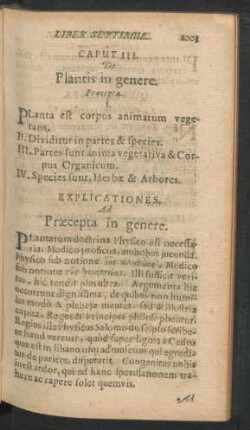 Caput III. De Plantis in genere.