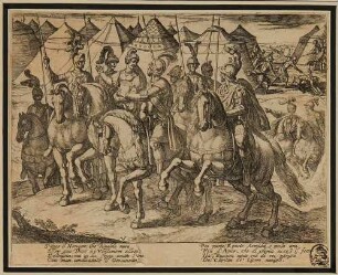Armida und ihre Gefährten (Blatt Nr. 5 aus der zweiten Serie zum Epos "La Gerusalemme Liberata" von Torquato Tasso)