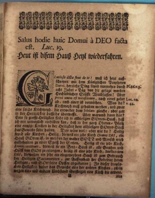 Non est in Bojo Sanctior orbe Domus. In gantz Oberen-Pfaltzer-Land Ist kein Heiligers Hauß bekannt, Als das Zu Ehren der Schmertzhafften Mutter Mariæ, und des geliebten Jüngers Jesu eingeweyhte Gottes-Hauß In dem Hoch-berühmten Cistercienser Stüfft Waldsassen : Nach Acht-tägiger Feyerlichkeit Deß Sechsten Jubel-Jahrs Nemblich An dem achten Tag hierauf eingefallenen jährlichen Kirchweyh-Fest Den 21. Sonntag nach Pfingsten Annô 1733. In einer Cantzel-Red vorgebildet