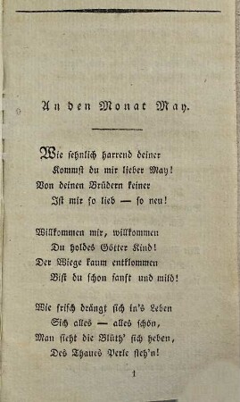 Dichtungen : den Freunden der Muse und dem schönen Geschlechte gewidmet