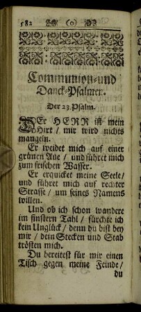 Communion- und Danck-Psalmen.